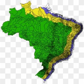 Ocdistribution Of Population In Brazil [oc] - Brazil National Parks Map Clipart