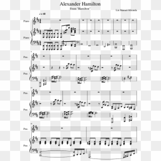 Alexander Hamilton - Alexander Hamilton Sheet Music Pdf Clipart