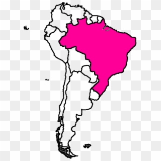 Which Country Is Shaded On The Map Uruguay - Labeled Map Of South America's Countries Clipart