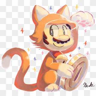 Formerly A Energetic Cat, But A Cool Warrior (first - Cat Mario Fan Art Clipart