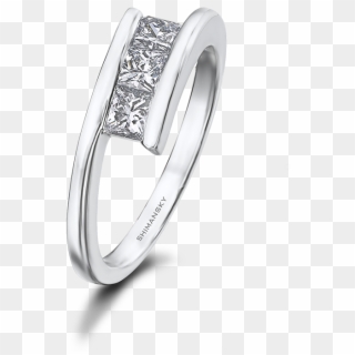 Shimansky My Girl 3 Stone Overlap Ring - Shimansky 3 Stone Diamond Ring Clipart
