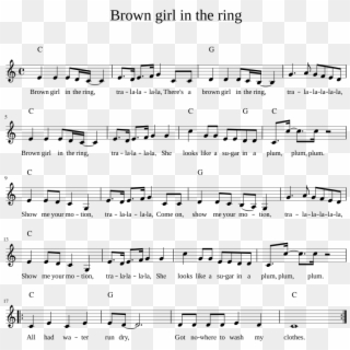 Brown Girl In The Ring Sheet Music For Piano Download - 誰 も 見 た こと の ない こと が 賛美 コード Clipart