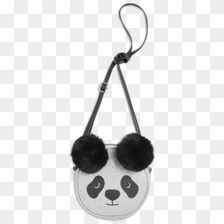 Glitter Panda Bag Black - Earrings Clipart