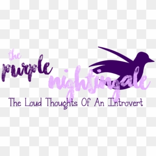 The Purple Nightingale - Calligraphy Clipart