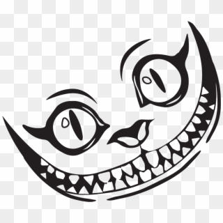 Temporary Cheshire Cat Grin Sticker Inspiration - Draw Cheshire Cat Face Clipart