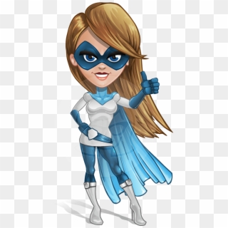 Pretty Superhero Woman Cartoon Vector Character Aka - Made Up Superheroes Cartoon Clipart