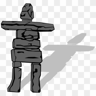 Wooden Man Stone Man Statue Png Image - Inukshuk Clipart Transparent Png