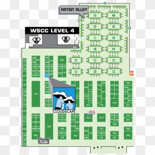 Emerald City Png , Png Download - Emerald City Comic Con Artist Alley Map Clipart
