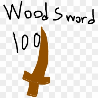 Wooden Sword - Drawing Clipart