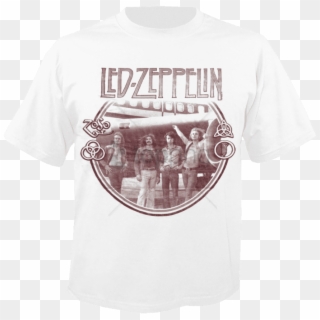 Free Png Led Zeppelin Poster Flag Airplane Photo Tapestry - Guess Printed White Shirt Clipart