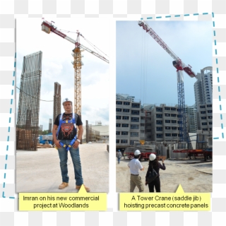 Imran On His New Commercial Project At Woodlands - Crane Operator Salary Singapore Clipart