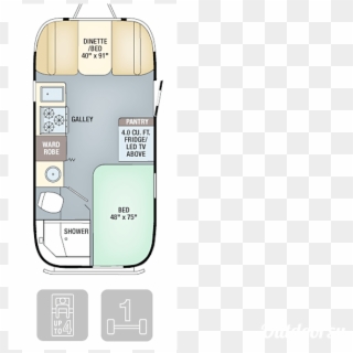 Fl Floorplan 2019 Airstream Flying Cloud Davie, - Smartphone Clipart