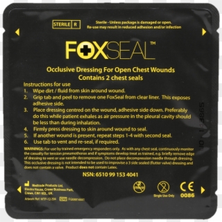Foxseal Occulsive Chest Seals - Commemorative Plaque Clipart