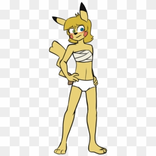 The Underwear'd Pikachu Girl - Cartoon Clipart