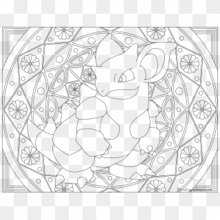 #031 Nidoqueen Pokemon Coloring Page - Mandala De Pokemon Para Colorear Clipart