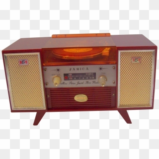 Vintage Janica Lucite Mini Stereo Jewel Box Radio 1960s - Sideboard Clipart