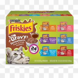Friskies Gravy Wet Cat Food Variety Pack, Gravy Sensations - Packet Friskies Wet Cat Food Clipart