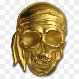 Buy 2018 Palau 1 Oz Gold Blackbeard Pirate Skull Coin - Skull Clipart