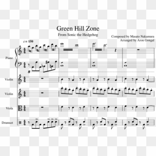 Green Hill Zone Sheet Music Composed By Composed By - Sheet Music Clipart
