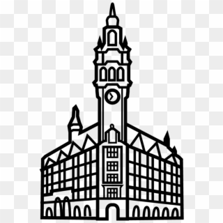 Lille Clock Tower - Clock Tower Clipart