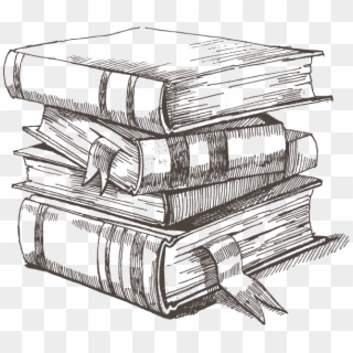 In Pieces, Sally Field - Stack Of Books Black And White Clipart