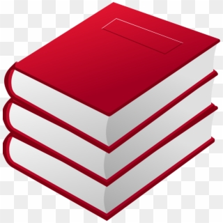 3 Red Books Clip Art - 3 Red Books - Png Download