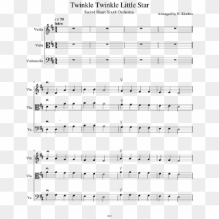 Twinkle Twinkle Little Star Sheet Music Composed By - Unsteady Violin Clipart