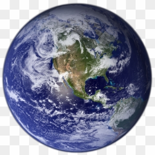Earth Western Hemisphere Transparent Background - Transparent Background Clipart Earth - Png Download
