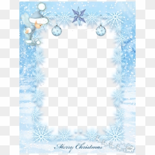 Transparent Kids Christmas Ice Elf Png Photo Frame - Christmas Snow Frame Png Clipart
