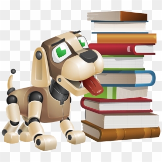 Puppy Stack Books - Exercise Book Design Cartoon Clipart