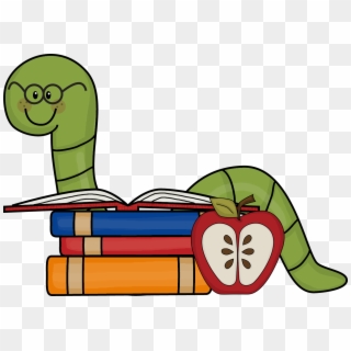 Pile Of Books Clip Art - Clipart Book Worm - Png Download