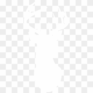 White Deer Head Silhouette Clipart