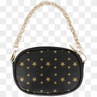 Twinkle Twinkle Little Star Gold Stars On Black Chain - Gold Star Black Purse Clipart
