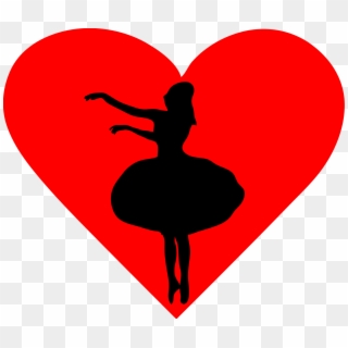 Open - Dancer In A Heart Clipart - Png Download
