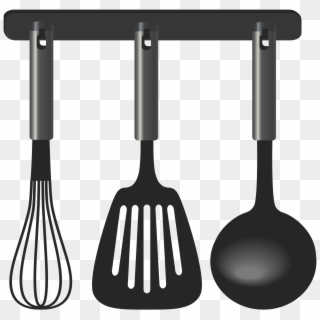 Black Kitchen Tool Set Png Clipart - Cooking Tools Clipart Png Transparent Png