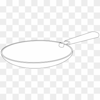Pan Clipart Svg - Black And White Frying Pan - Png Download