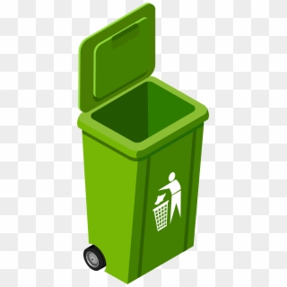 Green Trash Can Png Clip Art Image - Trash Bin Clipart Png Transparent Png