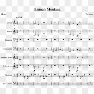 Hannah Montana Sheet Music Composed By Zaytoven 1 Of - Sheet Music Clipart