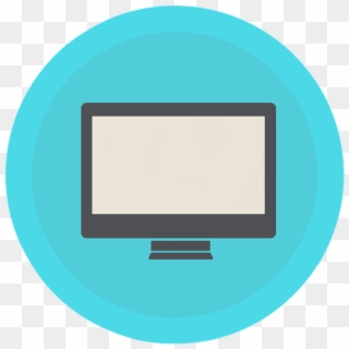 Screen Clipart Tv Icon - Stiker Tv - Png Download