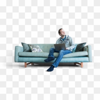 2692 X 1300 35 - People Sitting On Couch Png Clipart