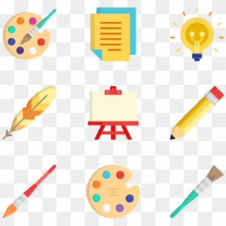 Painting Tools - Brush Icon Vector Png Clipart