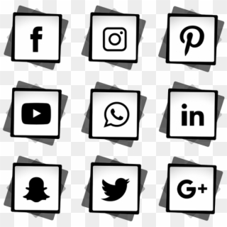 Social Media Icons Set, Social, Media, Icon Png And - Facebook Instagram Whatsapp Icon Png Clipart
