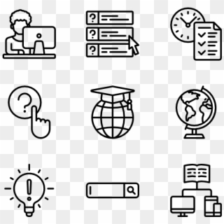 E-learning - Manufacturing Icons Clipart