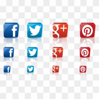 3d Social Media Icon Png - Social Medias Logos 3d Clipart