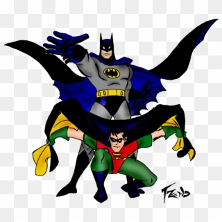 Batman Mask Clipart Batman Wing - Batman E Robin Cartoon - Png Download