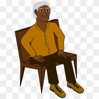 Person Sitting Clip Art - Man Sitting On Chair Clipart - Png Download