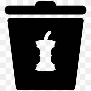 Noun Apple Icon - Food Waste Black And White Clipart