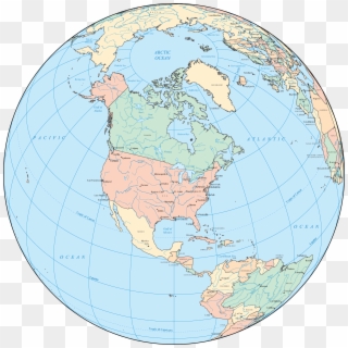 North America Globe - Earth Map North America Clipart