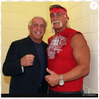 Ric Flair Et Hulk Hogan, Photo Instagram - Hulk Hogan Ric Flair Stare Clipart