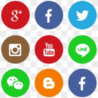 Social-icon - Social Share Buttons Round Clipart